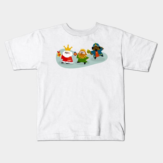 Los Reyes Magos De Oriente Kids T-Shirt by soniapascual